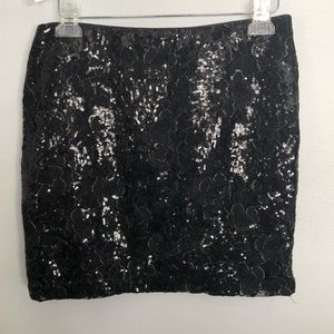 Black Sequined Miniskirt